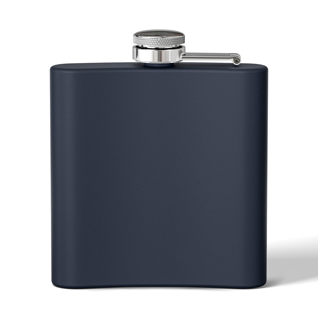 Raccoon Family 6oz Stainless Steel Flask — Woodland Night Aurora Design