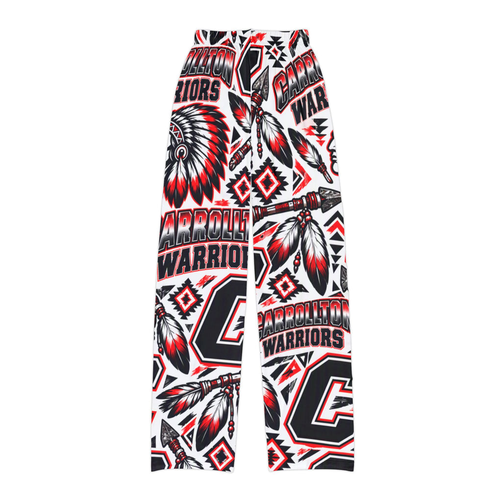 Kids Lounge Pants — Carrollton Warriors All-Over Print Cozy Pajama Pants