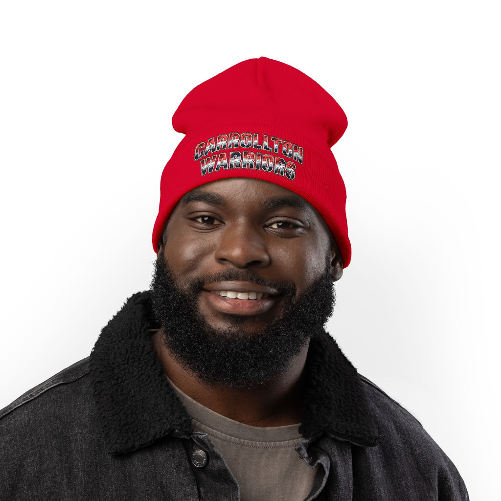 Carrollton Warriors Embroidered Knit Beanie
