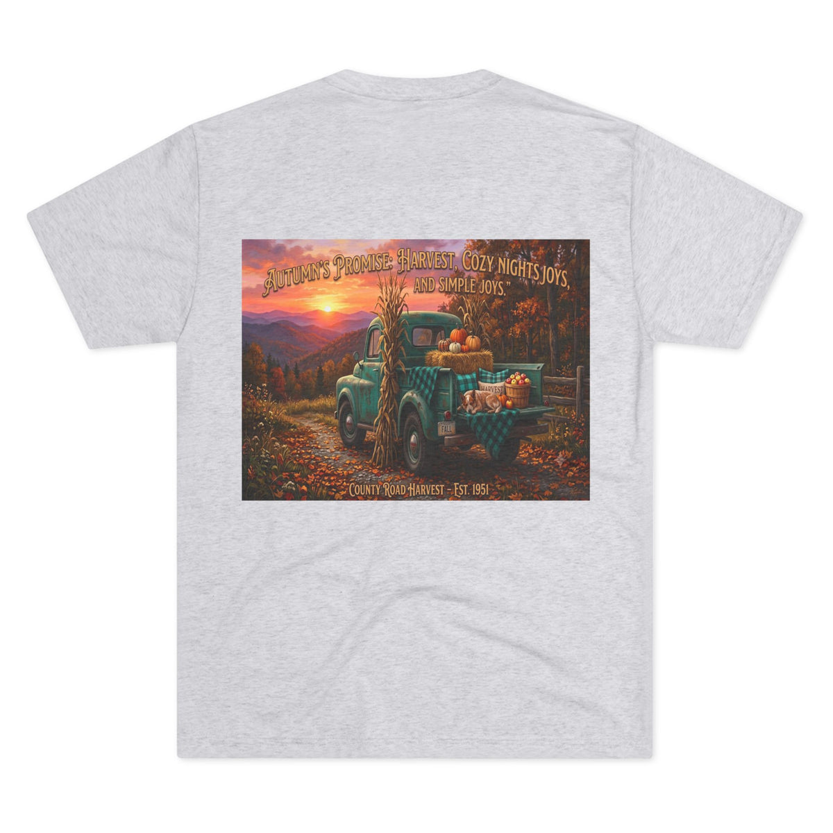 Vintage Pumpkin Truck Tee — “Country Roots, Grit & Grace” Fall Graphic T-Shirt