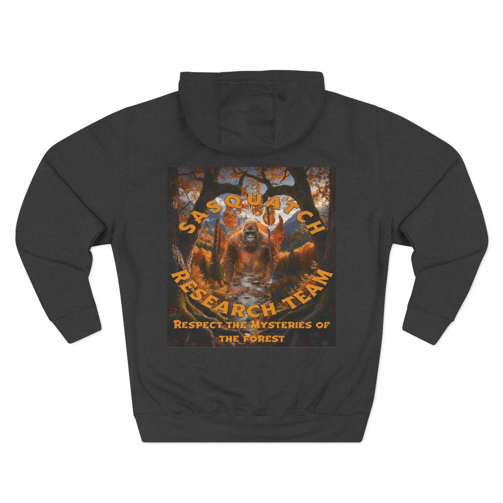 Sasquatch Research Team Hoodie — Respect the Mysteries Forest Graphic