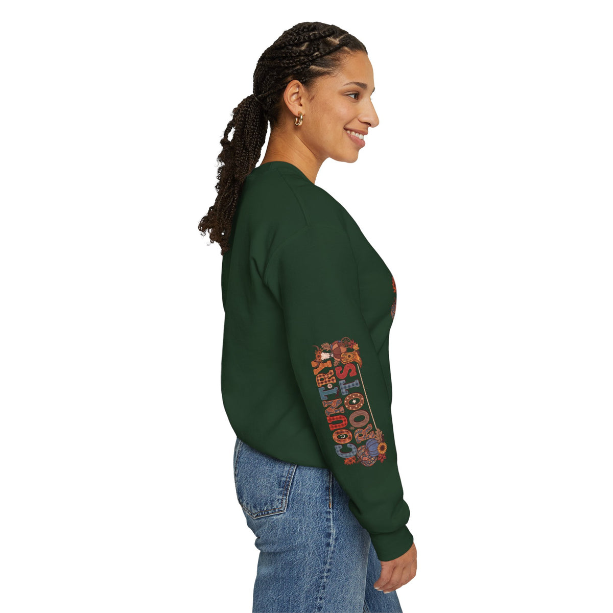 Country Roots Crewneck Sweatshirt — "Grit & Grace" Rustic Pumpkin Fall Design