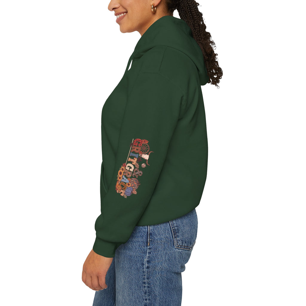 Country Roots Hoodie — "Grit & Grace" Floral Western Sweatshirt