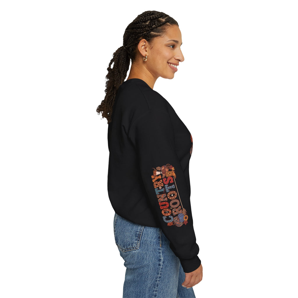 Country Roots Crewneck Sweatshirt — "Grit & Grace" Rustic Pumpkin Fall Design