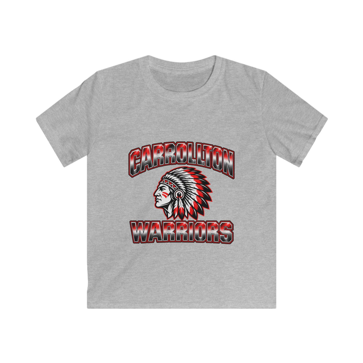 Kids Tee — Carrollton Warriors Tribal Mascot School Spirit Shirt