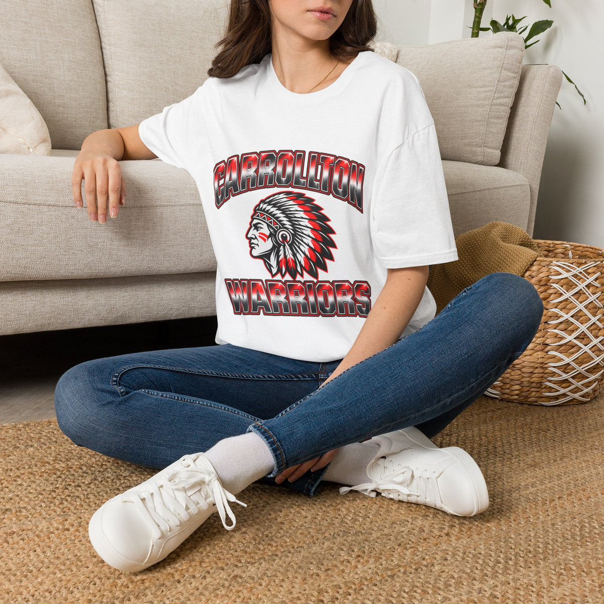 Unisex Carrolton Warriors Native American Warrior T-Shirt