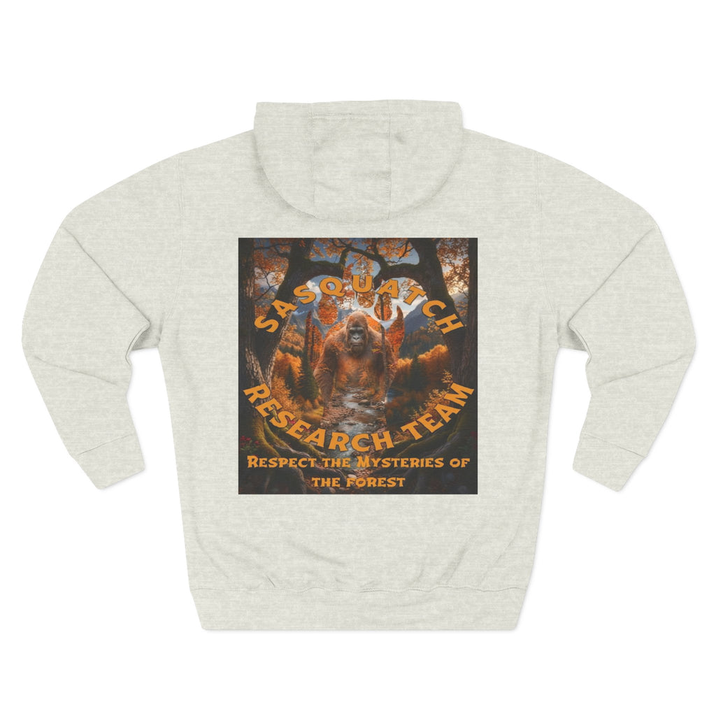 Sasquatch Research Team Hoodie — Respect the Mysteries Forest Graphic