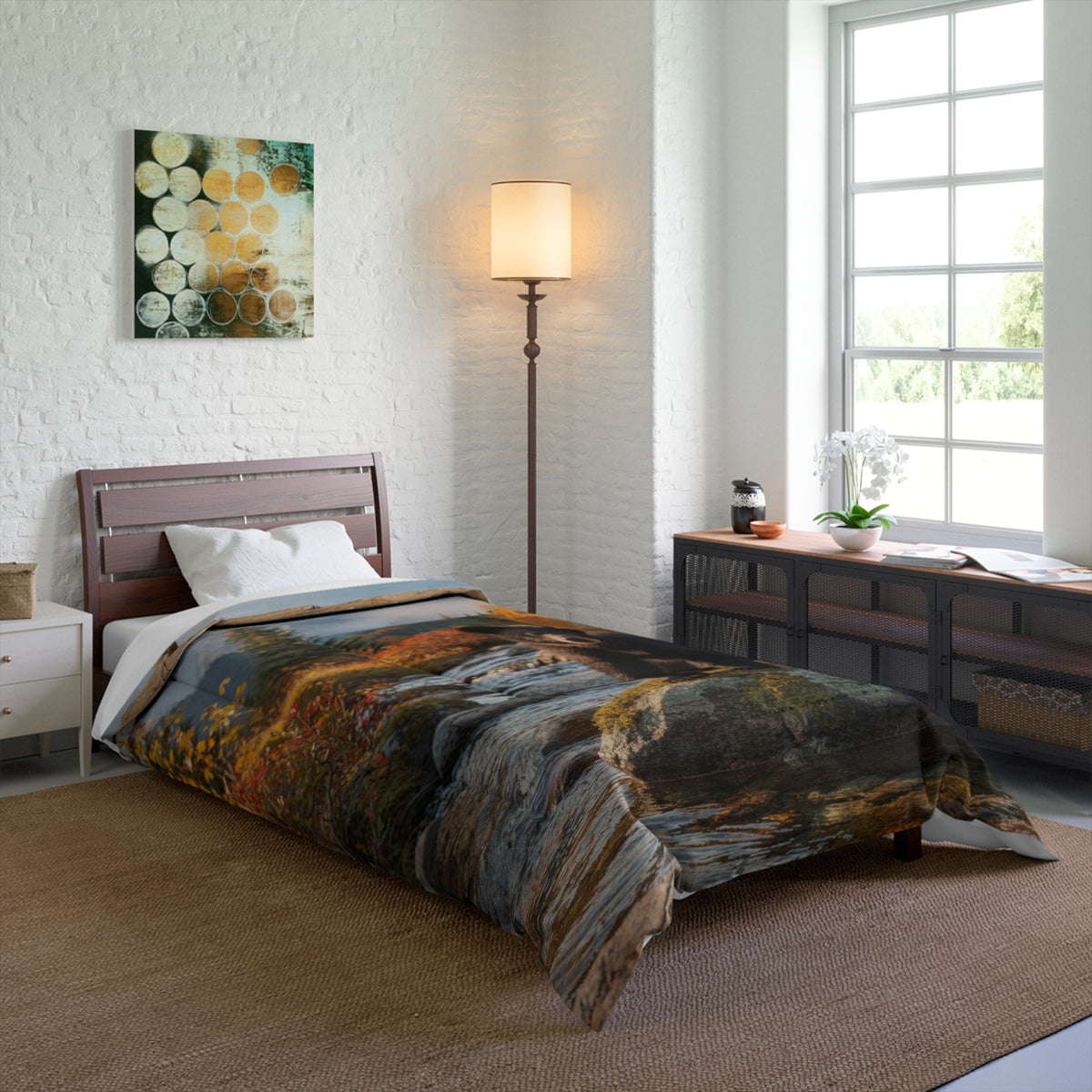 Bear in the Mountains Comforter — "Fall in love with the mountains" Scenic Wildlife Bedding