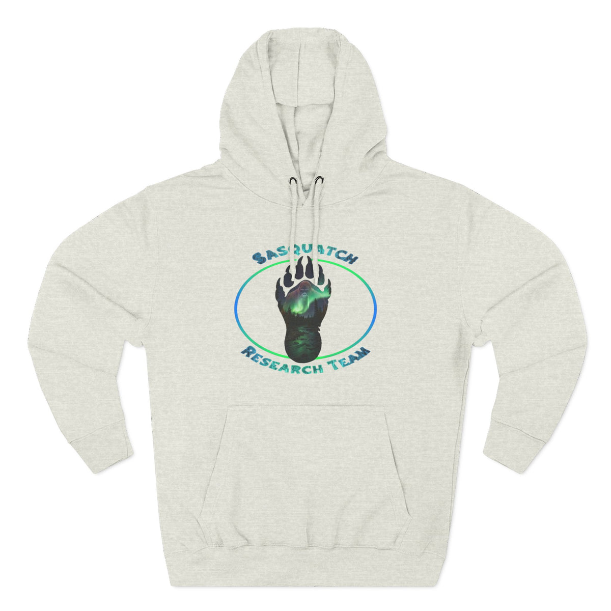 Sasquatch Research Team Hoodie — Cryptid Paw Logo Fleece Pullover