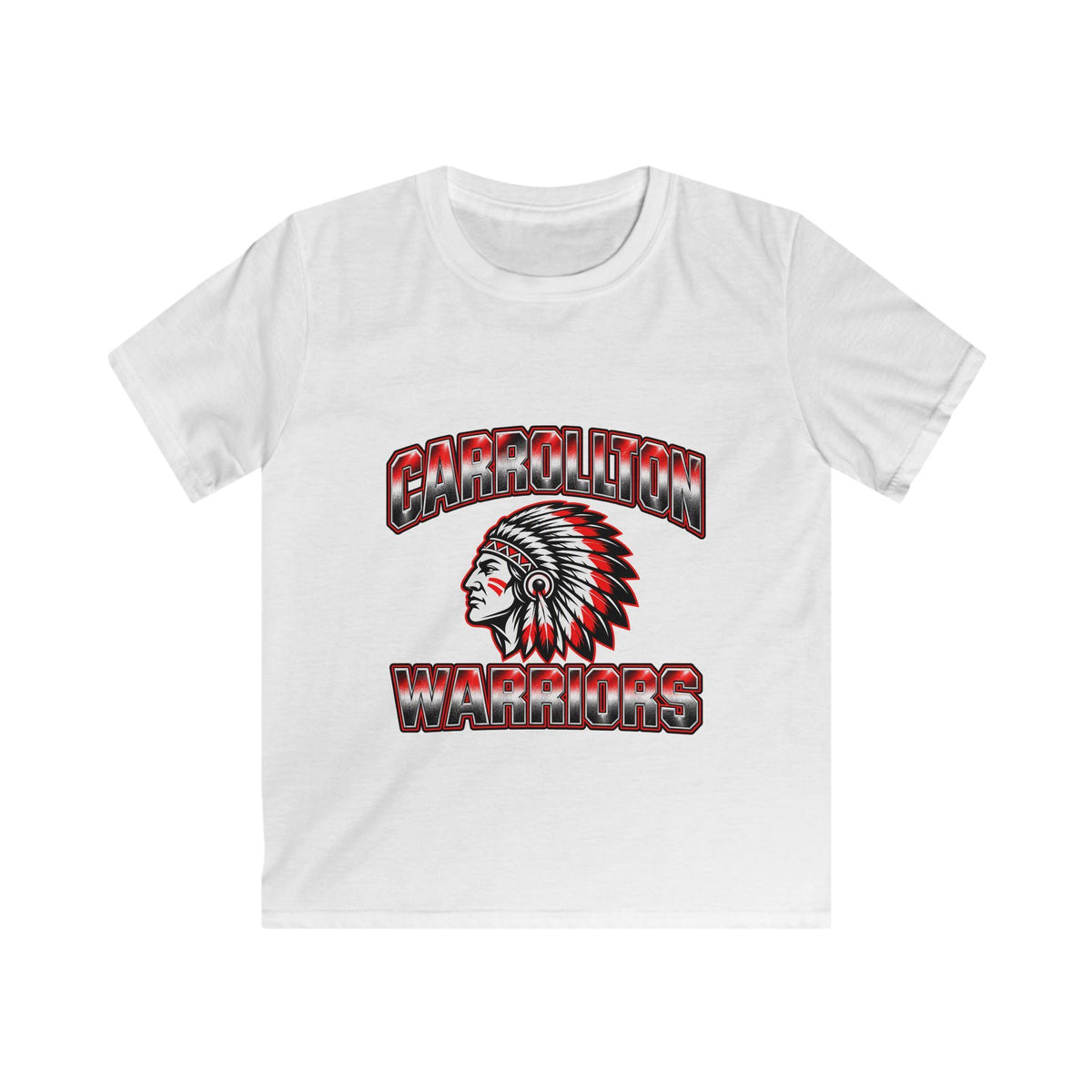 Kids Tee — Carrollton Warriors Tribal Mascot School Spirit Shirt