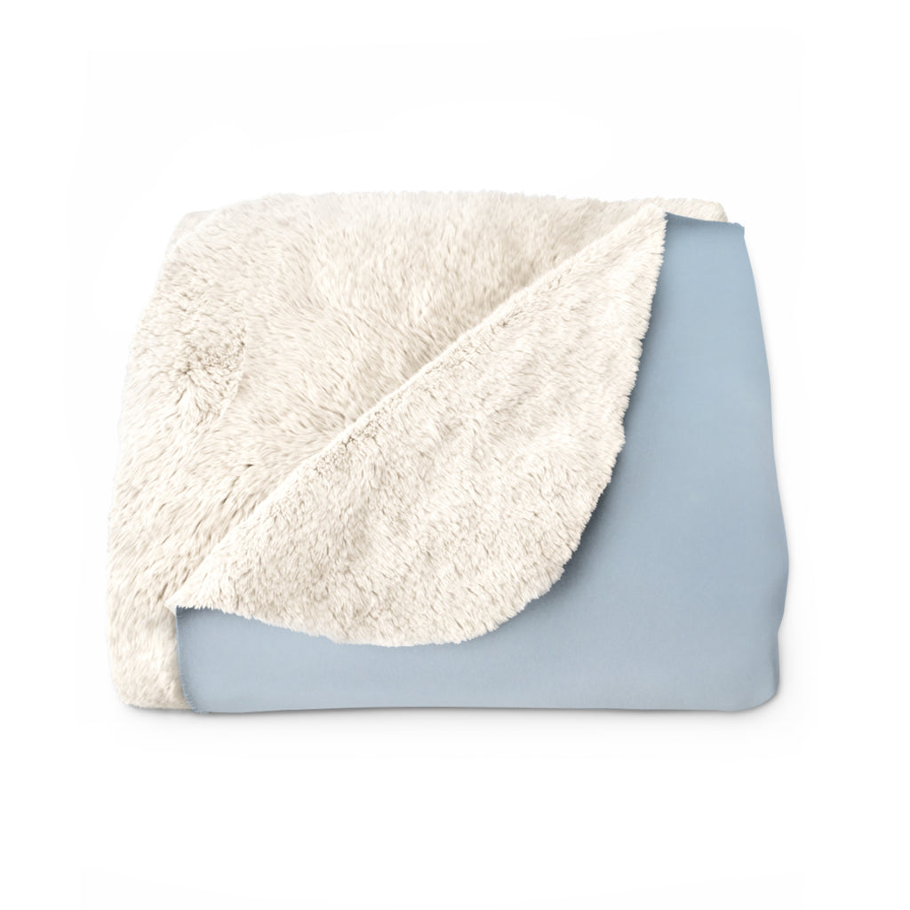 Sherpa Blanket - Cozy Winter Cabin Scene Holiday Throw