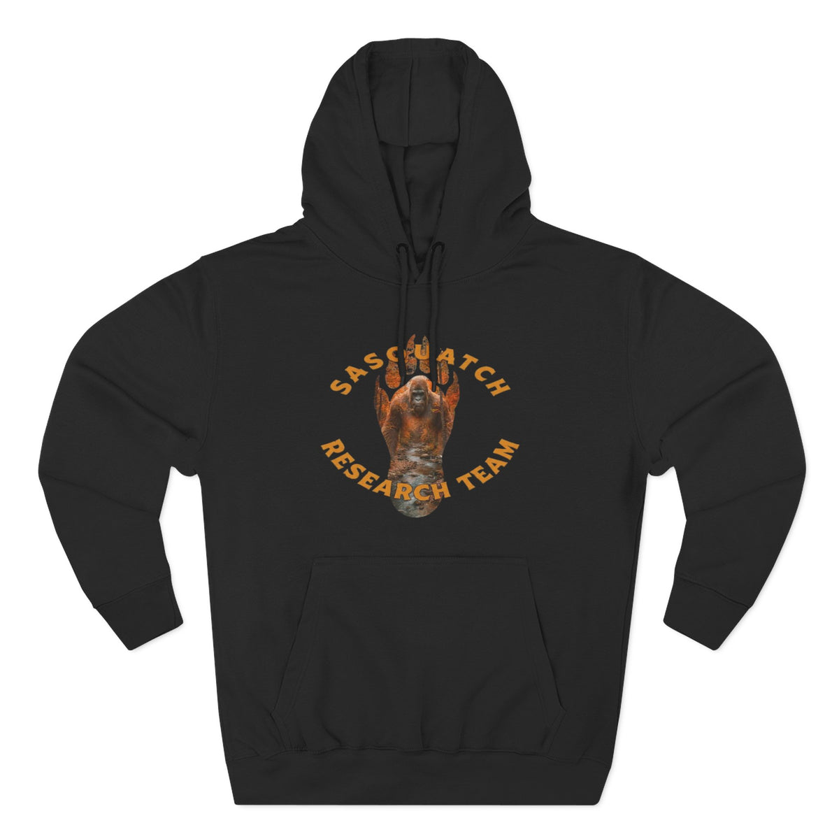 Sasquatch Research Team Hoodie — Respect the Mysteries Forest Graphic