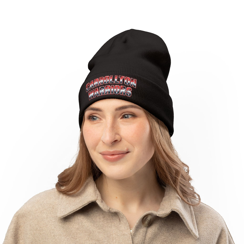 Carrollton Warriors Embroidered Knit Beanie