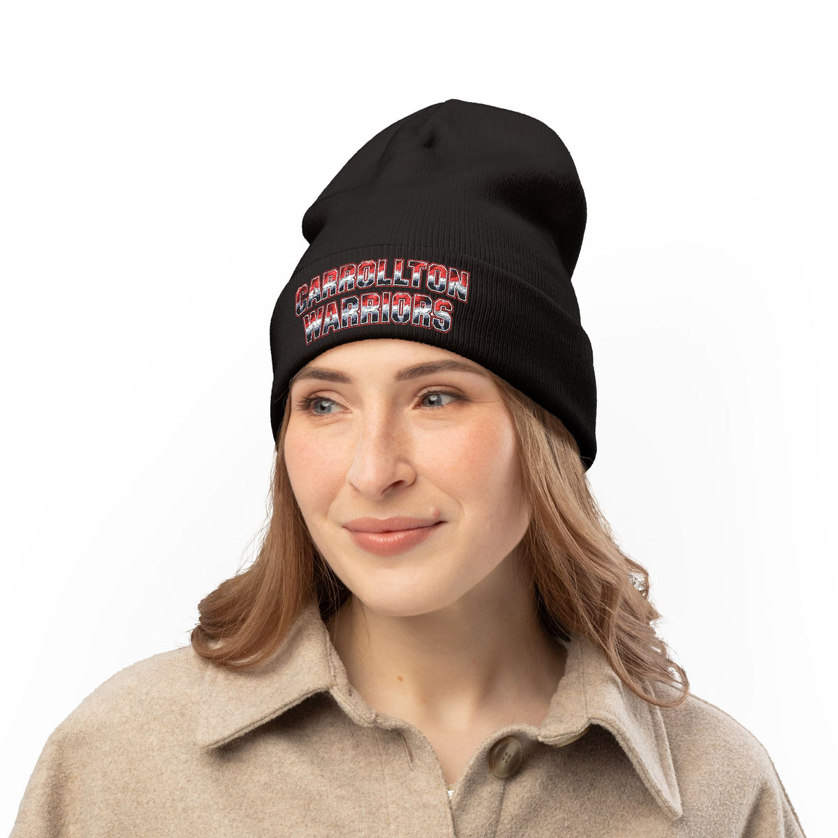 Carrollton Warriors Embroidered Knit Beanie