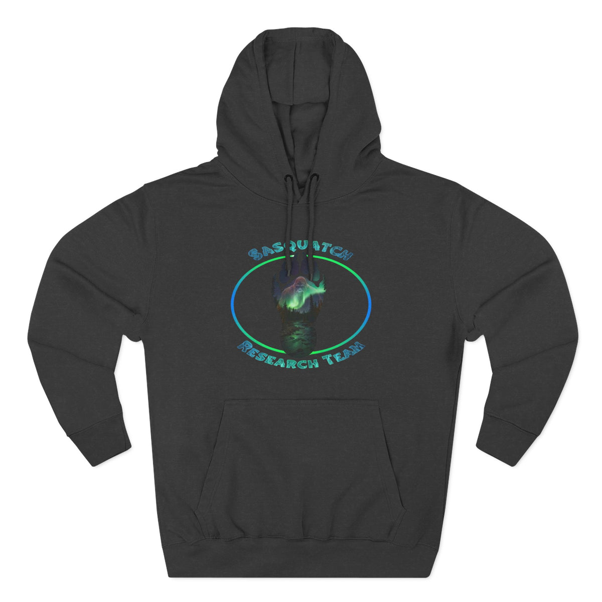 Sasquatch Research Team Hoodie — Cryptid Paw Logo Fleece Pullover