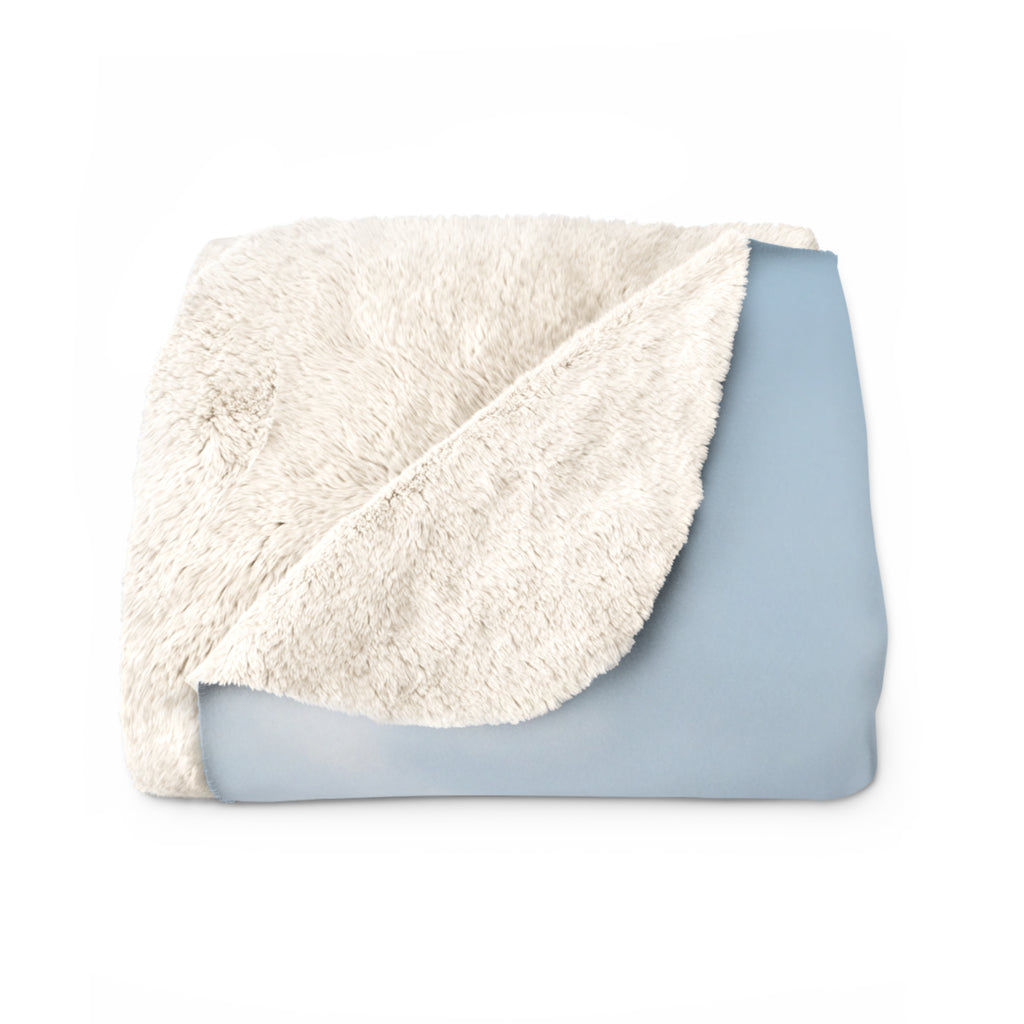 Sherpa Blanket - Cozy Winter Cabin Scene Holiday Throw