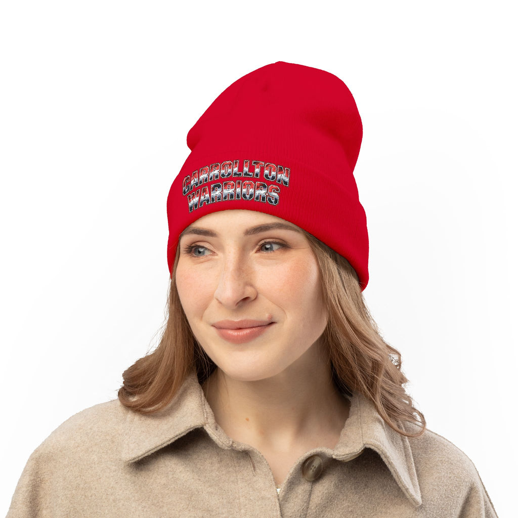 Carrollton Warriors Embroidered Knit Beanie
