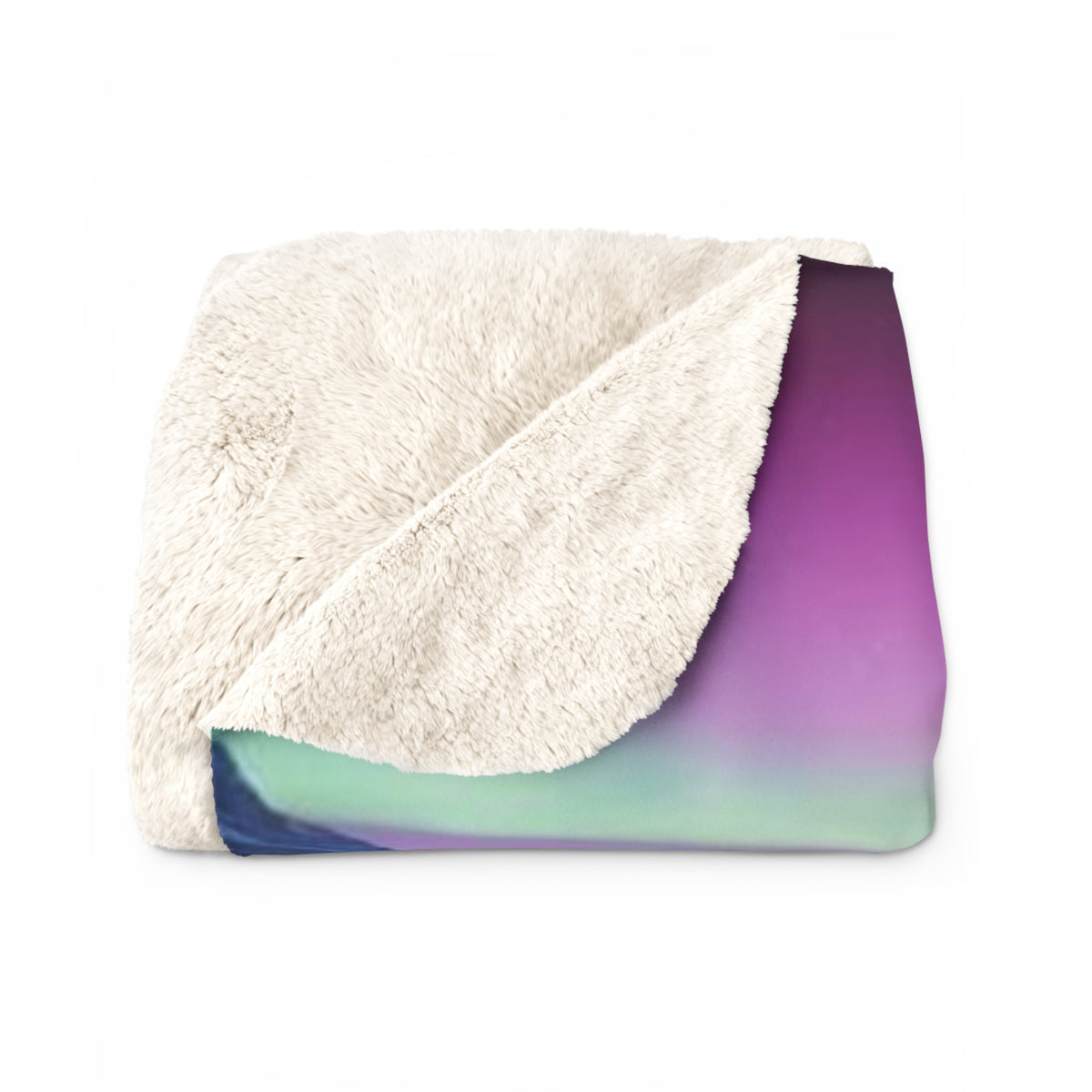 Aurora Bears Sherpa Blanket — Cozy Fleece Throw with Grizzly Mom & Cub