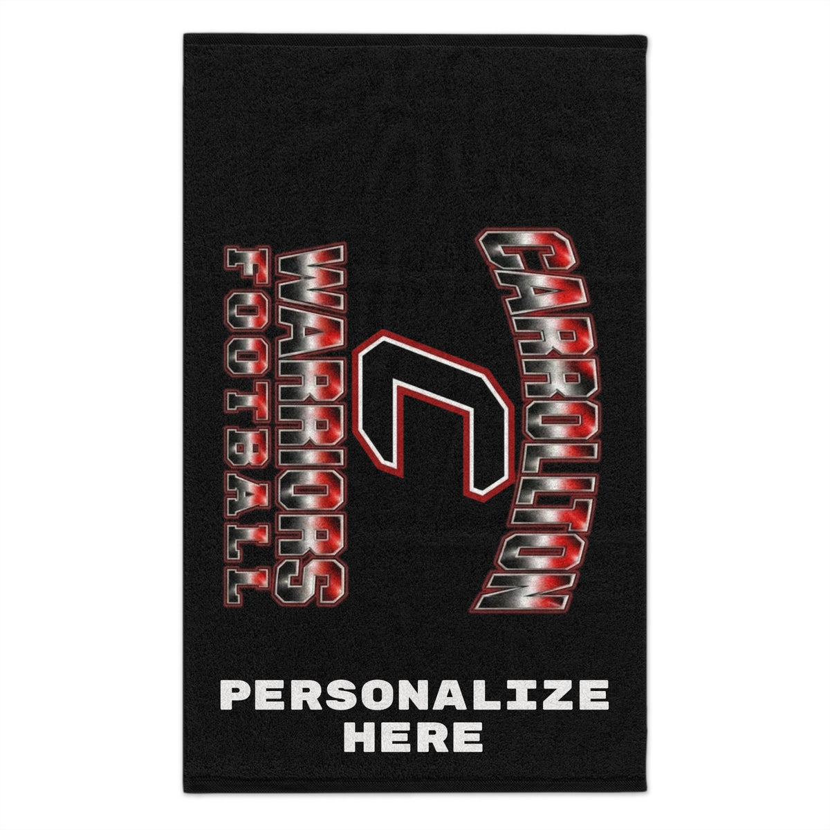Carrollton Warriors Football Personalized Rally Towel