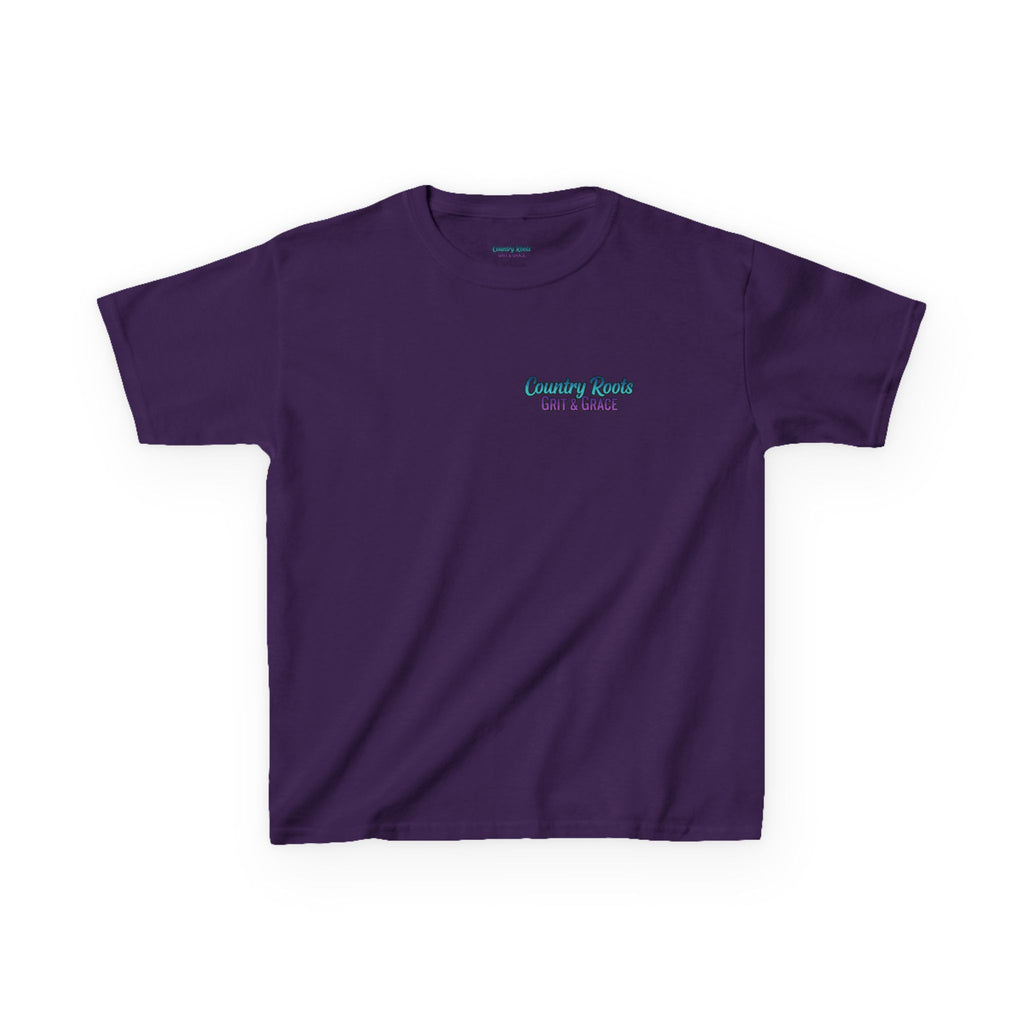 Kids Tee — Northern Lights Cabin Graphic "Country Roads, Take Me Home"