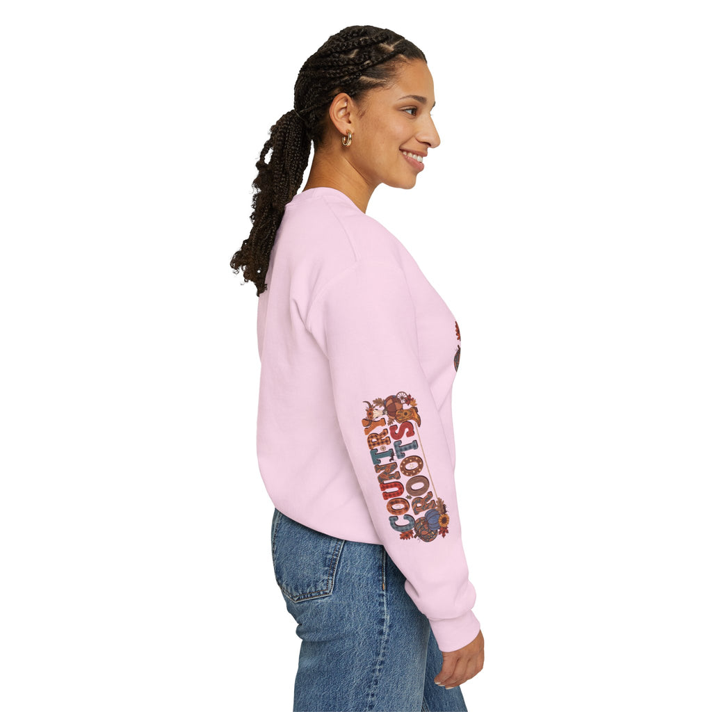 Country Roots Crewneck Sweatshirt — "Grit & Grace" Rustic Pumpkin Fall Design