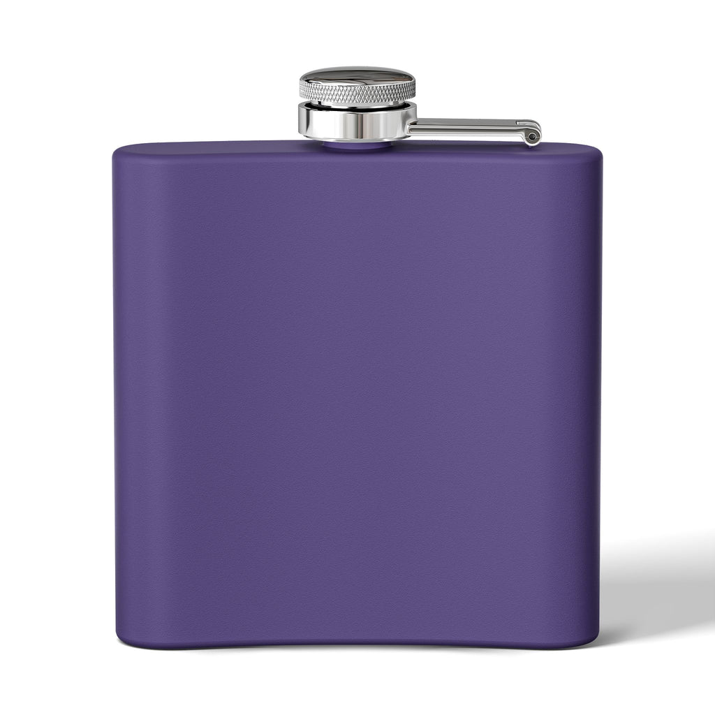 Raccoon Family 6oz Stainless Steel Flask — Woodland Night Aurora Design