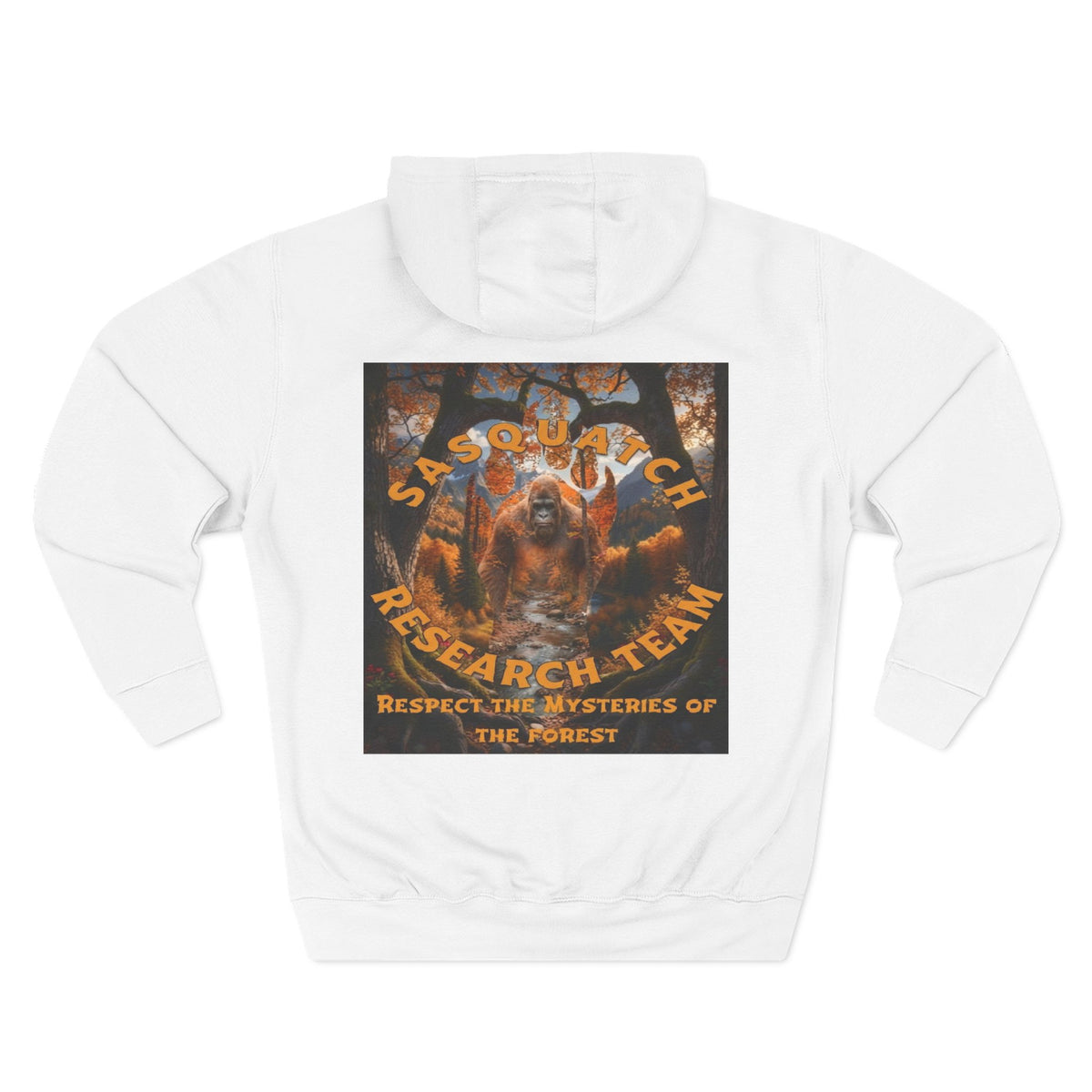 Sasquatch Research Team Hoodie — Respect the Mysteries Forest Graphic