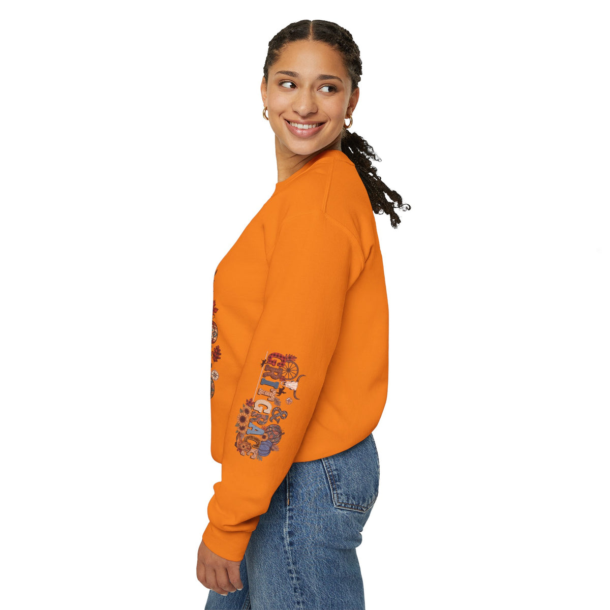 Country Roots Crewneck Sweatshirt — "Grit & Grace" Rustic Pumpkin Fall Design