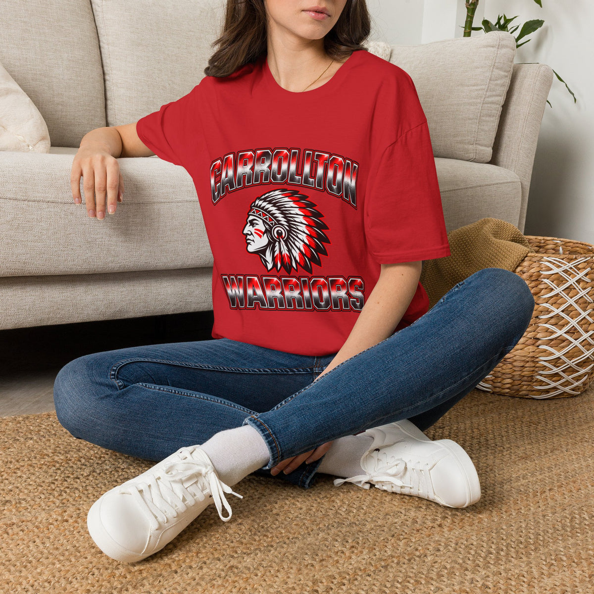 Unisex Carrolton Warriors Native American Warrior T-Shirt