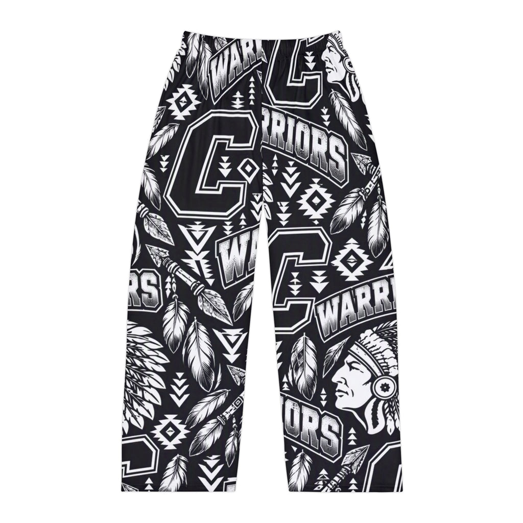 Carrollton Warriors Spirit Black and White Pattern Pajama Pants-Men's