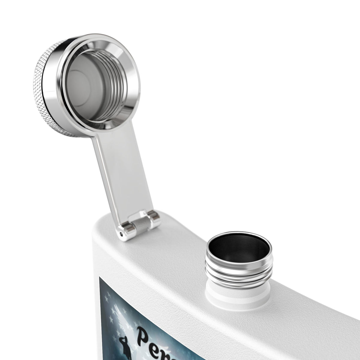 Personalized Military Memorial Flask — 6oz Stainless Steel Veteran Salute