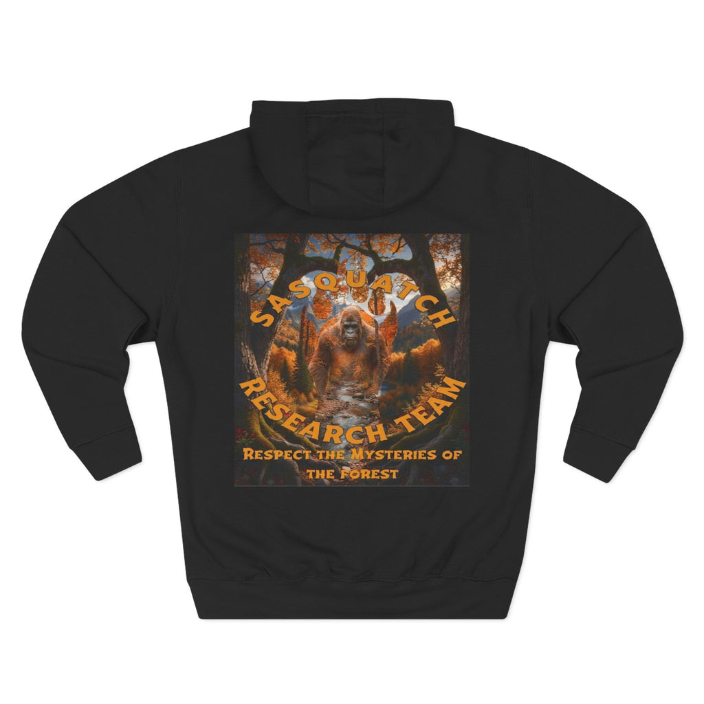 Sasquatch Research Team Hoodie — Respect the Mysteries Forest Graphic