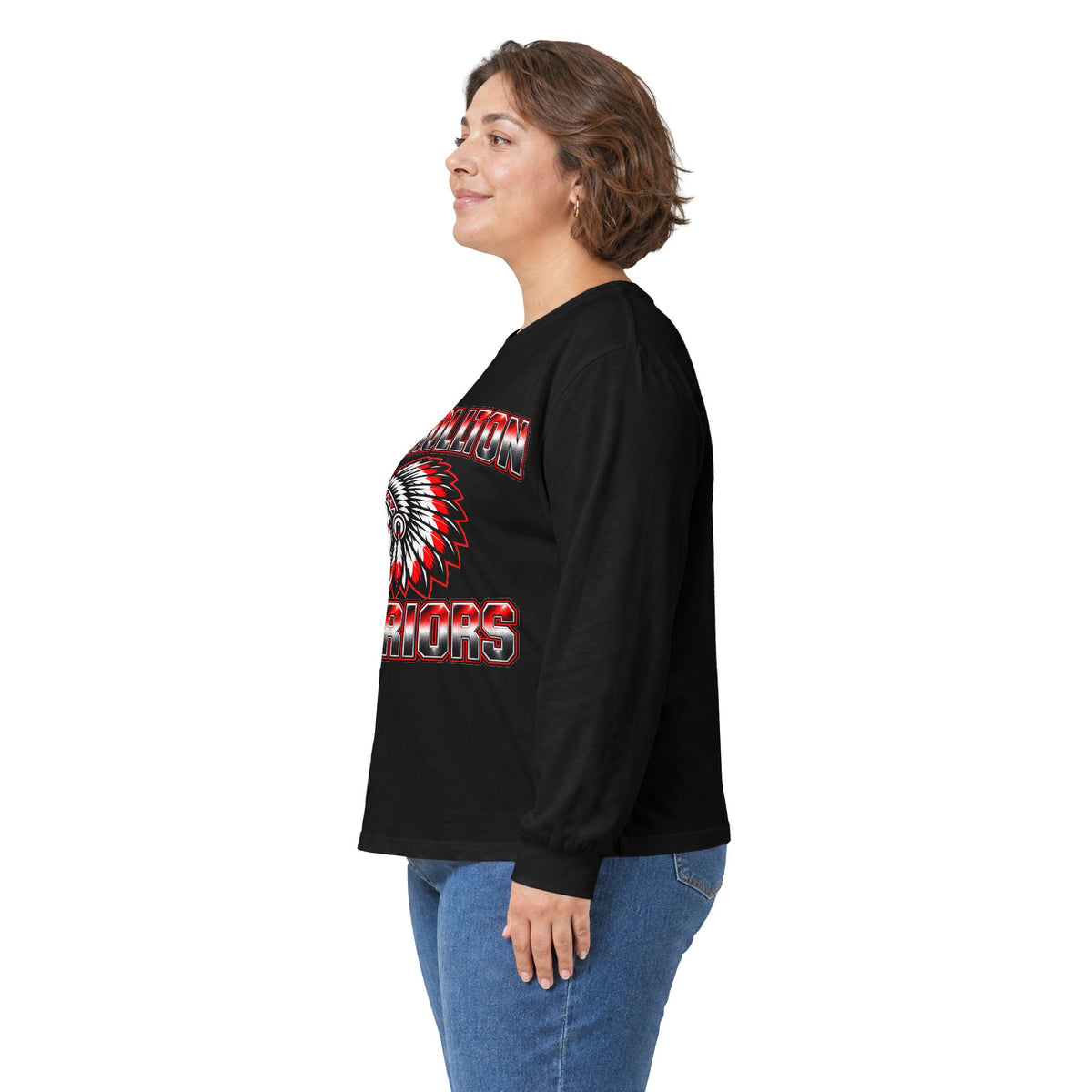 Women's Long Sleeve Tee — Carrollton Warriors Tribal Mascot School Spirit Shirt