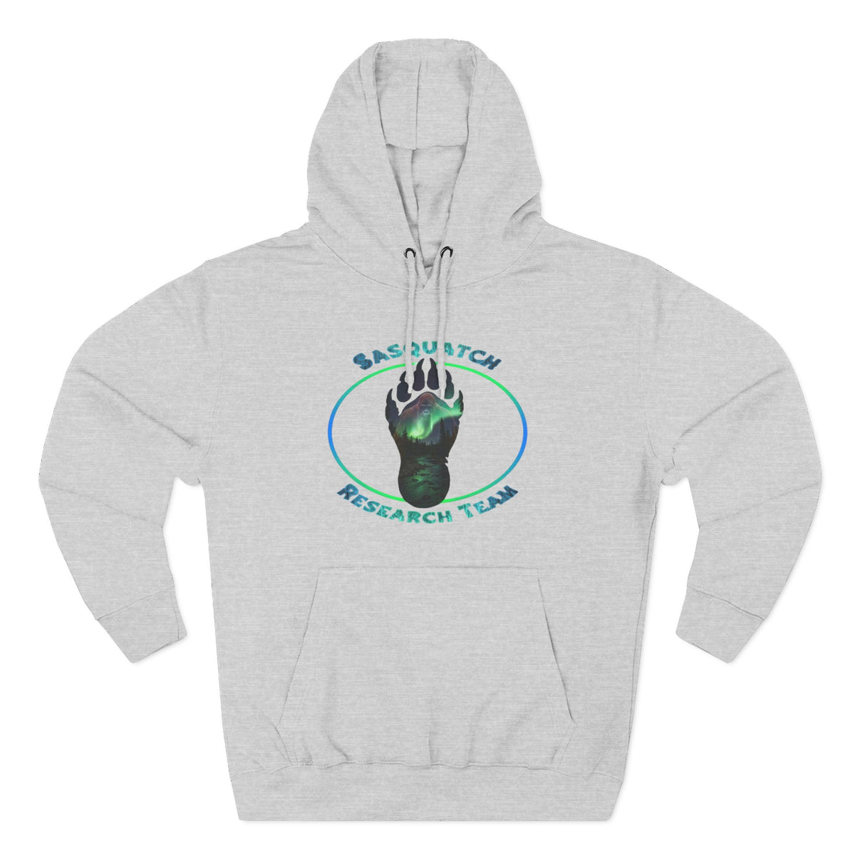 Sasquatch Research Team Hoodie — Cryptid Paw Logo Fleece Pullover