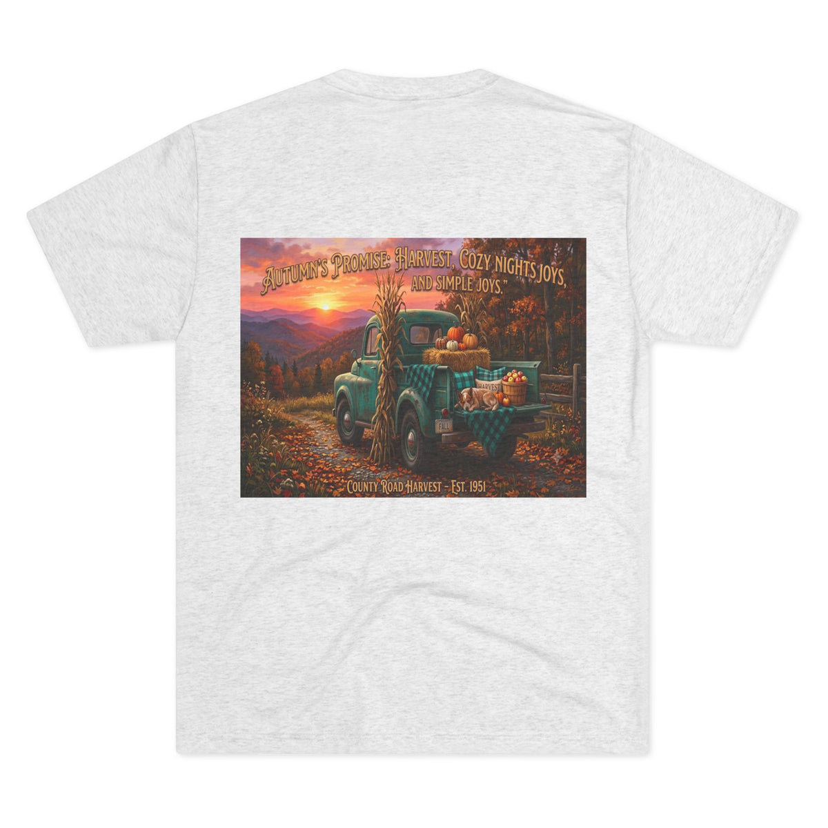 Vintage Pumpkin Truck Tee — “Country Roots, Grit & Grace” Fall Graphic T-Shirt