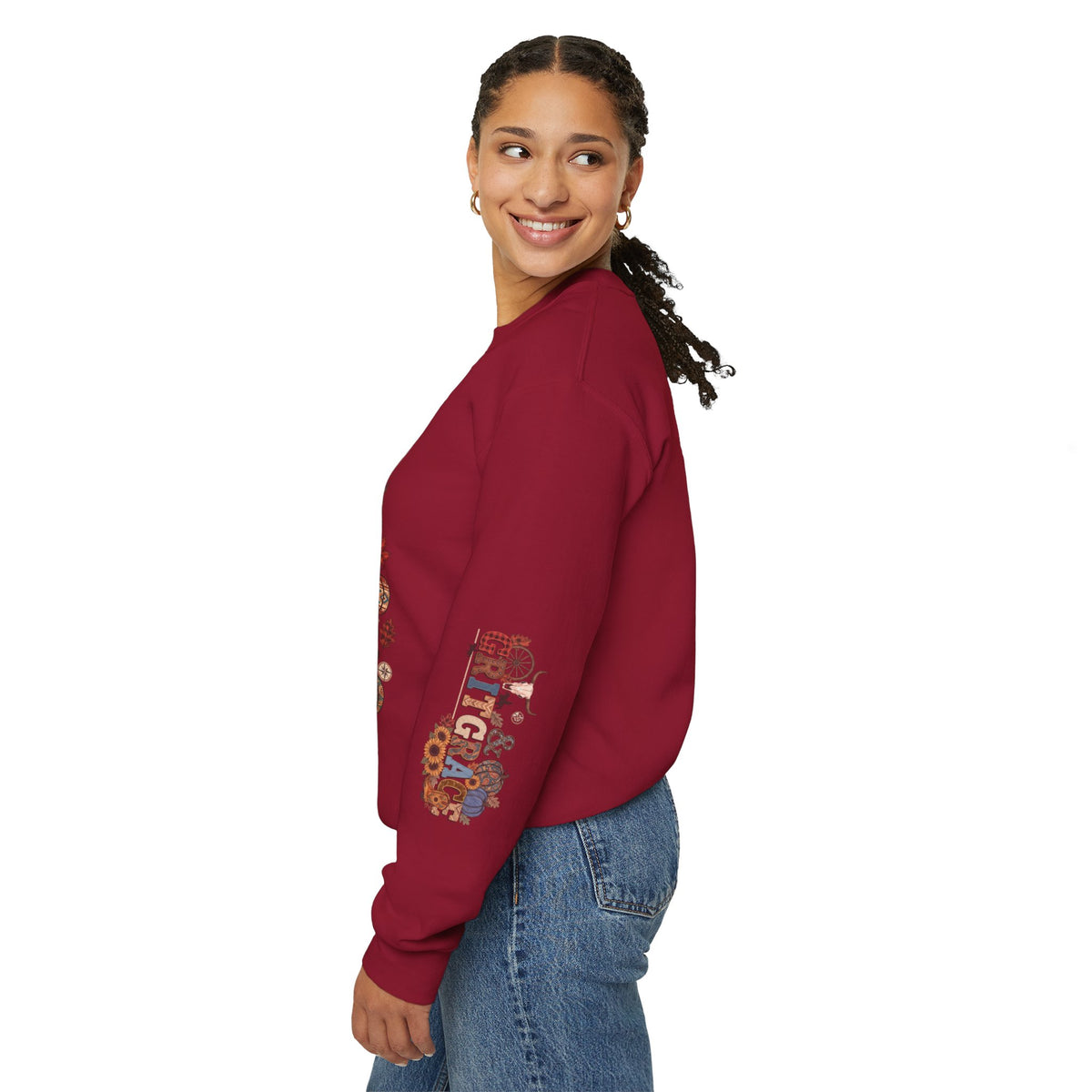 Country Roots Crewneck Sweatshirt — "Grit & Grace" Rustic Pumpkin Fall Design