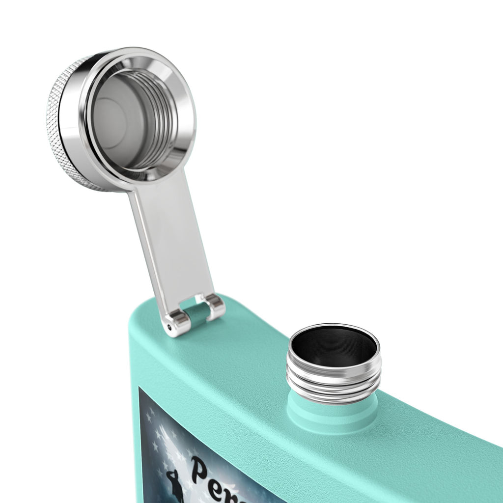 Personalized Military Memorial Flask — 6oz Stainless Steel Veteran Salute