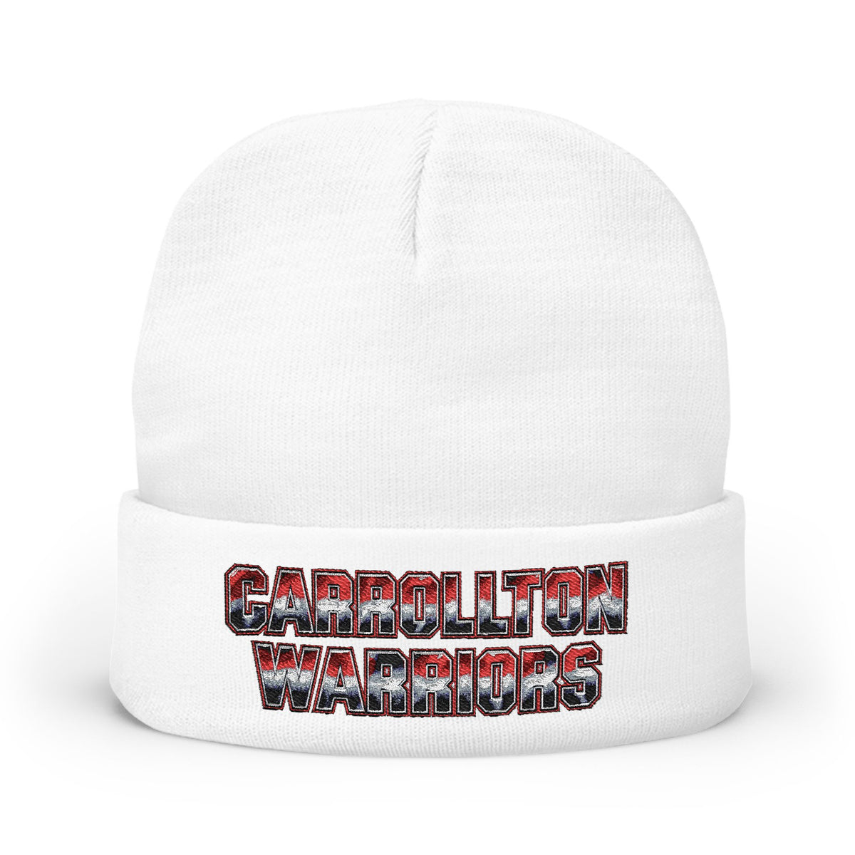 Carrollton Warriors Embroidered Knit Beanie