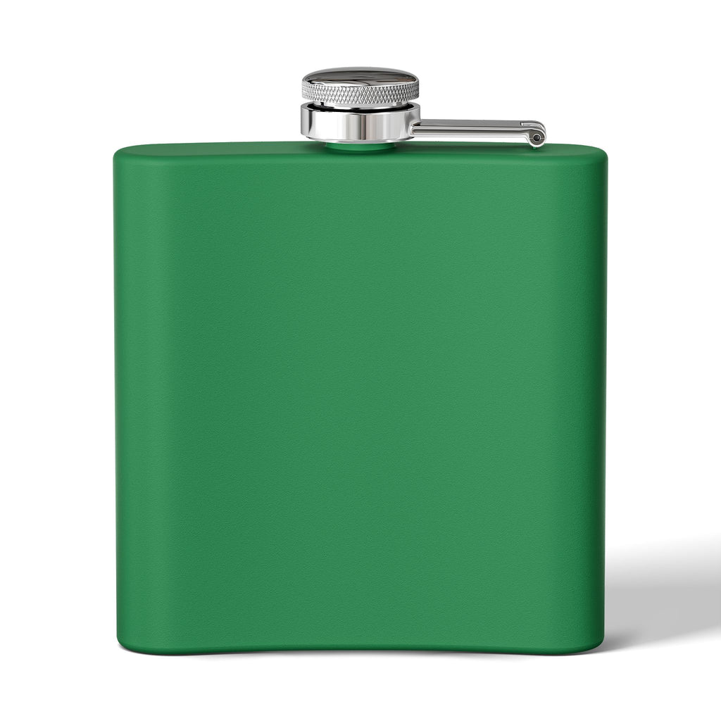Raccoon Family 6oz Stainless Steel Flask — Woodland Night Aurora Design