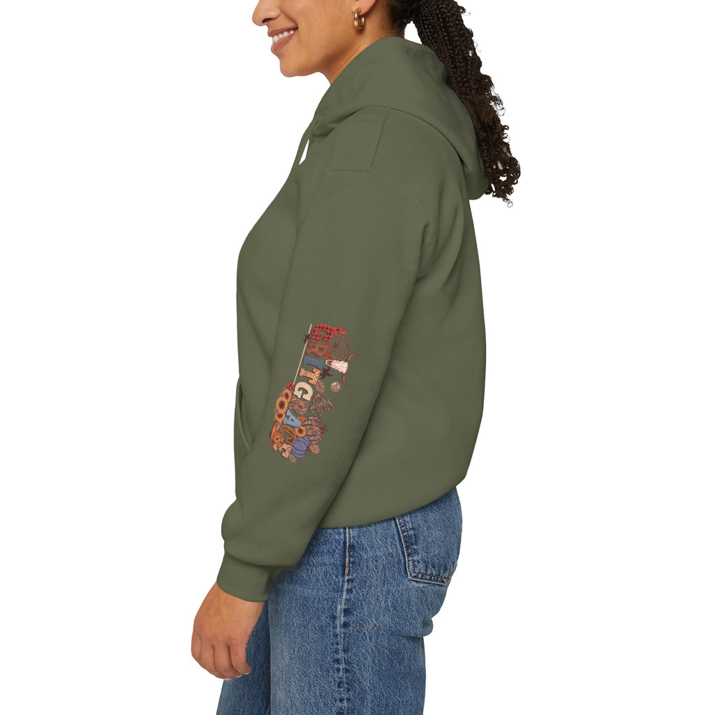 Country Roots Hoodie — "Grit & Grace" Floral Western Sweatshirt