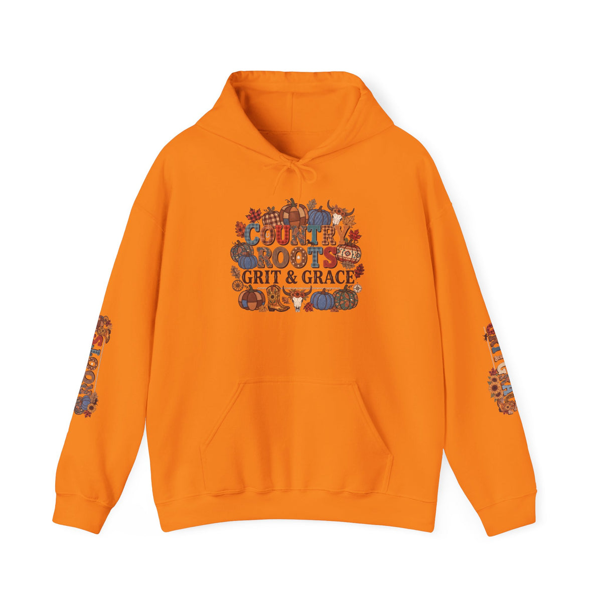 Country Roots Hoodie — "Grit & Grace" Floral Western Sweatshirt