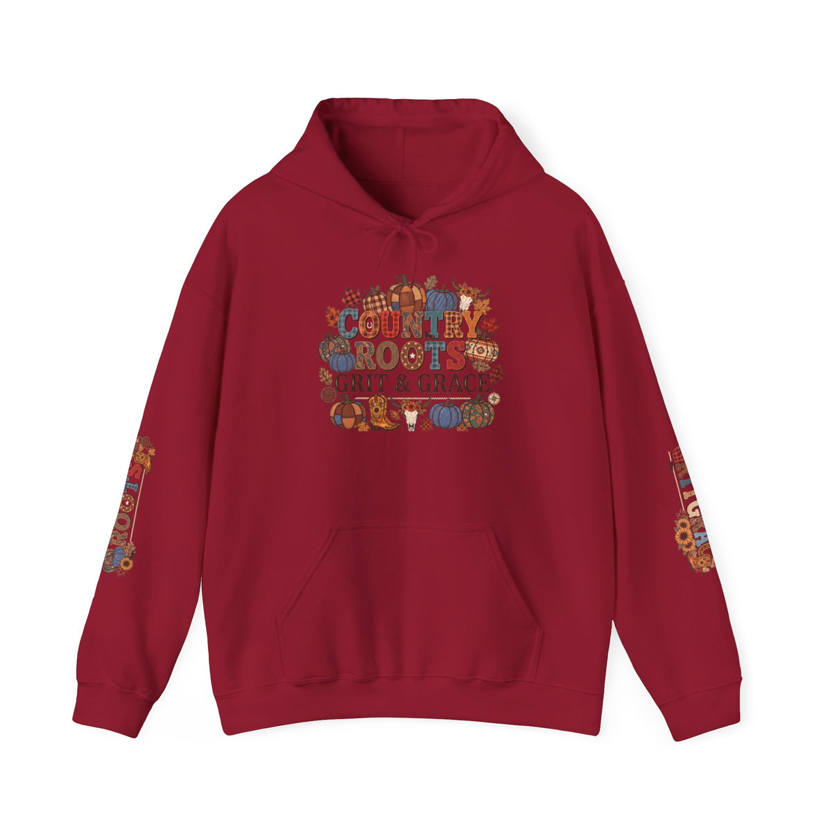 Country Roots Hoodie — "Grit & Grace" Floral Western Sweatshirt