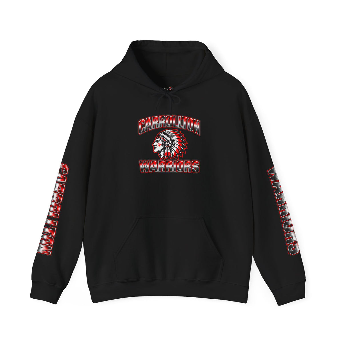 Hoodie — Embroidered Warriors Native Chief Logo Pullover