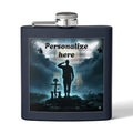 Personalized Military Memorial Flask — 6oz Stainless Steel Veteran Salute