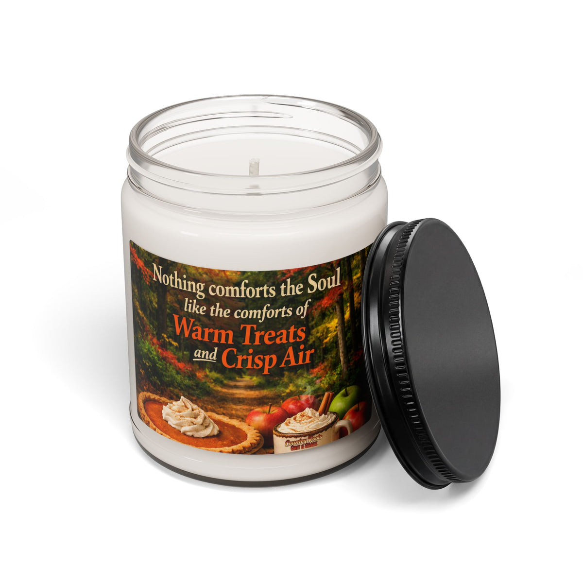 Autumn Warmth Soy Candle — "Warm Treats and Crisp Air" 9oz