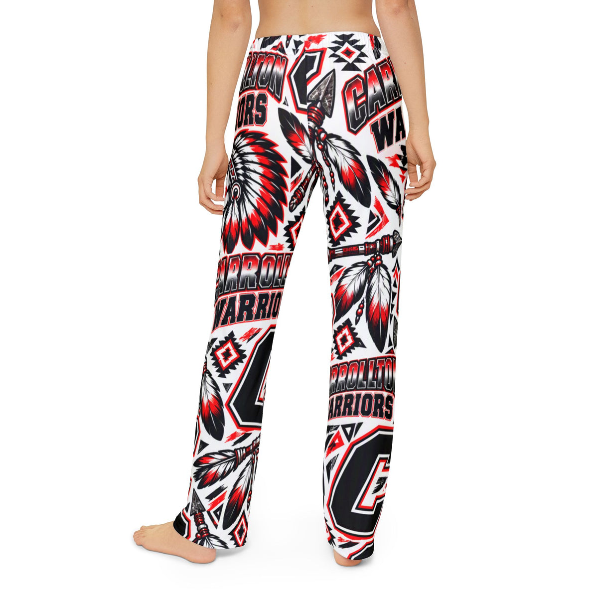 Kids Lounge Pants — Carrollton Warriors All-Over Print Cozy Pajama Pants