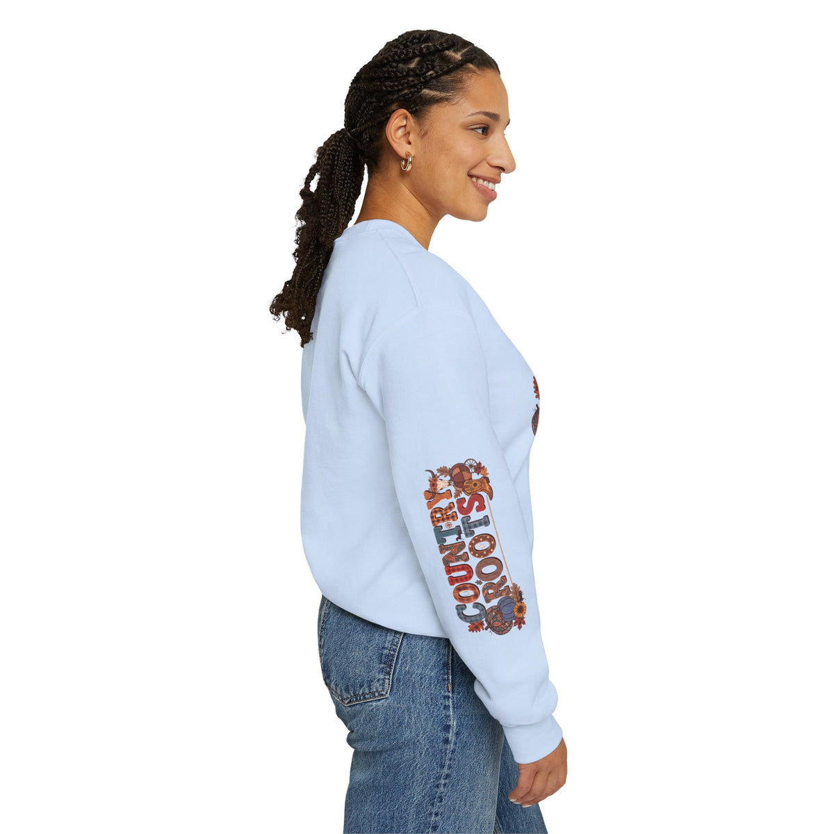 Country Roots Crewneck Sweatshirt — "Grit & Grace" Rustic Pumpkin Fall Design