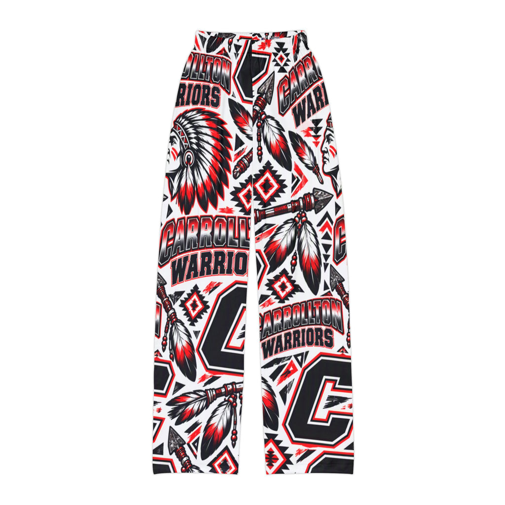 Kids Lounge Pants — Carrollton Warriors All-Over Print Cozy Pajama Pants