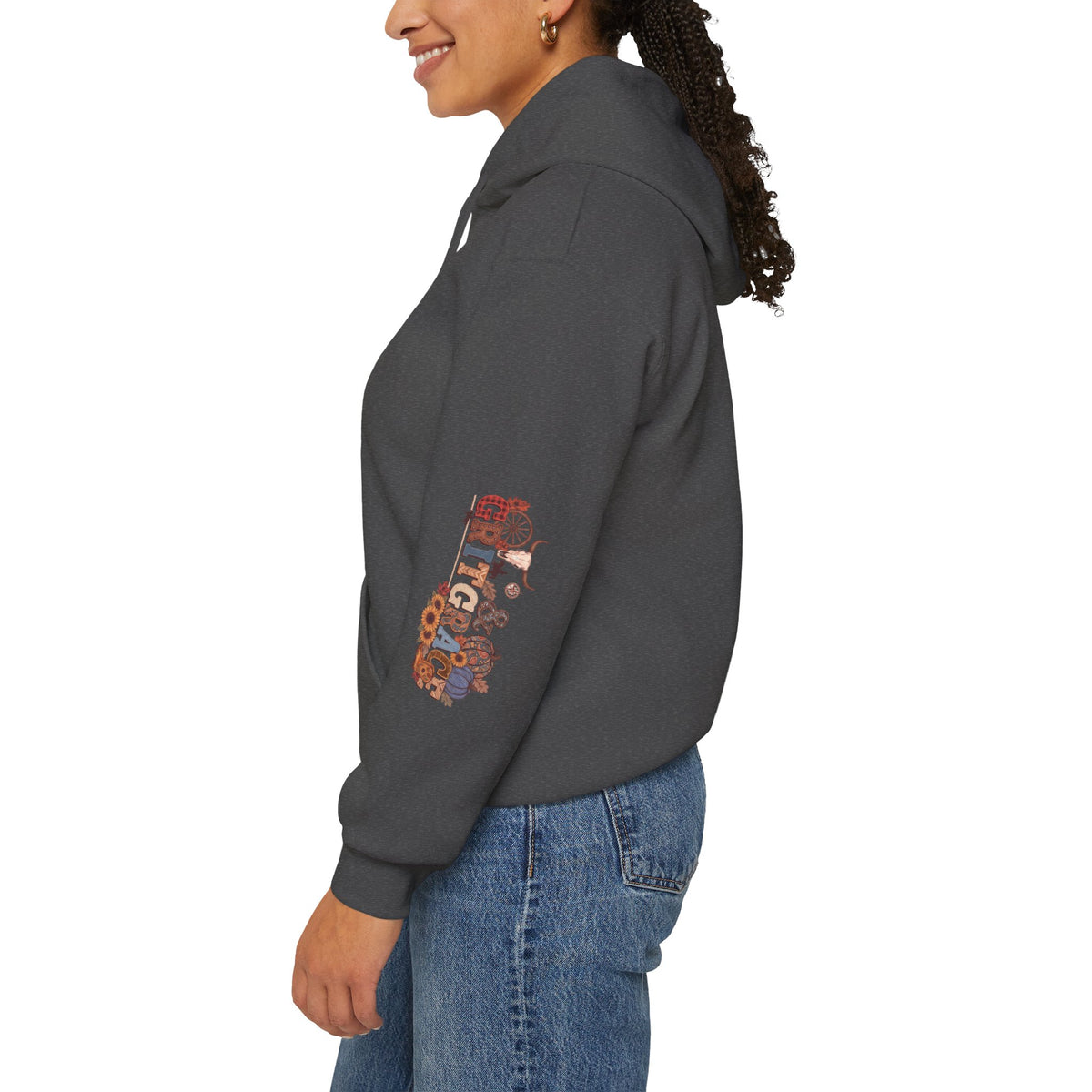 Country Roots Hoodie — "Grit & Grace" Floral Western Sweatshirt