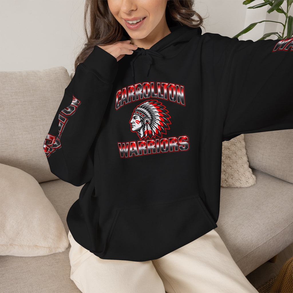 Hoodie — Embroidered Warriors Native Chief Logo Pullover
